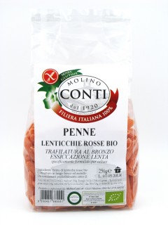 Penne di lenticchie rosse bio